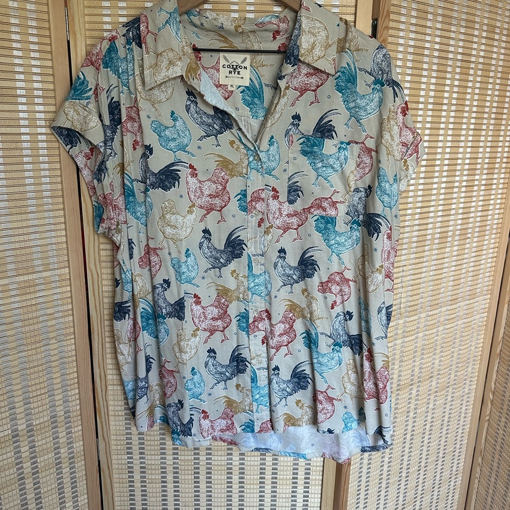 Cotton & Rye Rooster Print Shirt